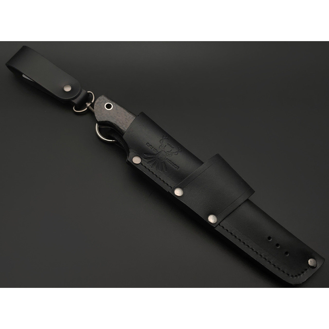 7 ножей нож Клык большой сталь PGK ковка, рукоять Carbon fiber, G10 black
