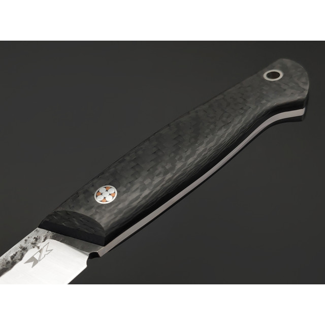 7 ножей нож Клык большой сталь PGK ковка, рукоять Carbon fiber, G10 black