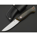 7 ножей нож Клык малый сталь PGK satin, рукоять Carbon fiber, G10 yellow & black