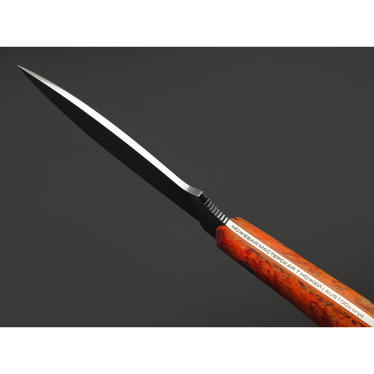 7 ножей нож Канадец сталь Aus-10Co satin, рукоять Кап клёна, G10 orange