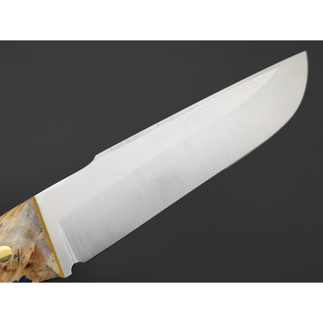 7 ножей нож Беркут большой сталь D2 satin, рукоять Кап клёна, G10 yellow