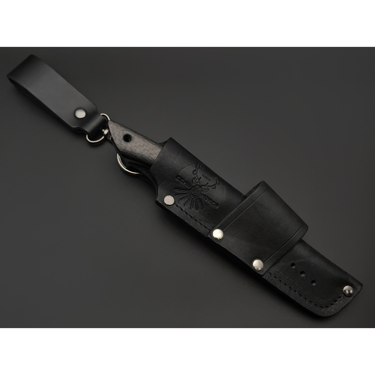 7 ножей нож Джек малый сталь PGK satin, рукоять Carbon fiber, G10 black, пины карбон