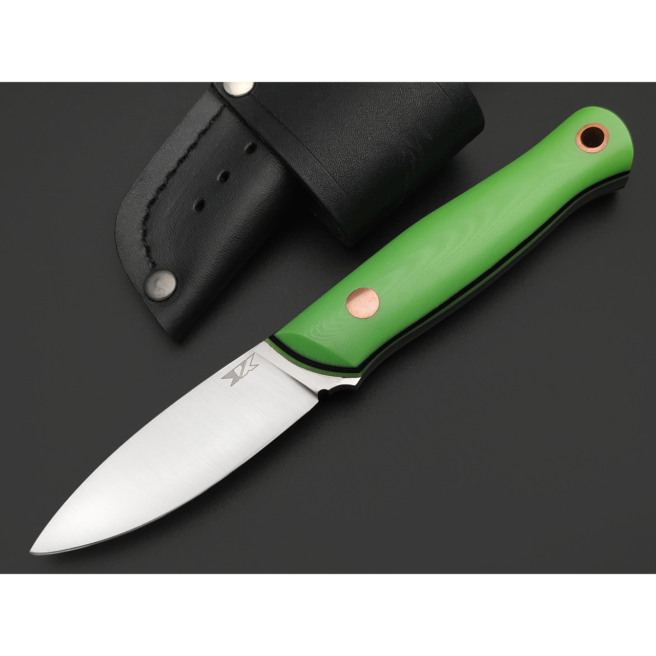 7 ножей нож Колибри сталь Aus-10Co satin, спуски линза, рукоять G10 green & black