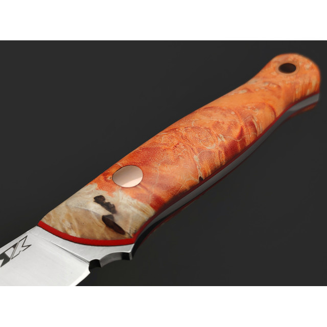 7 ножей нож Колибри сталь VG-10 satin, рукоять Кап клёна, G10 red