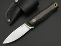 7 ножей нож Колибри сталь PGK satin, рукоять Carbon fiber, G10 green & black