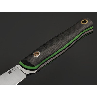 7 ножей нож Колибри сталь PGK satin, рукоять Carbon fiber, G10 green & black