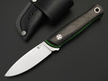 7 ножей нож Колибри сталь N690 satin, рукоять Carbon fiber, G10 green & black