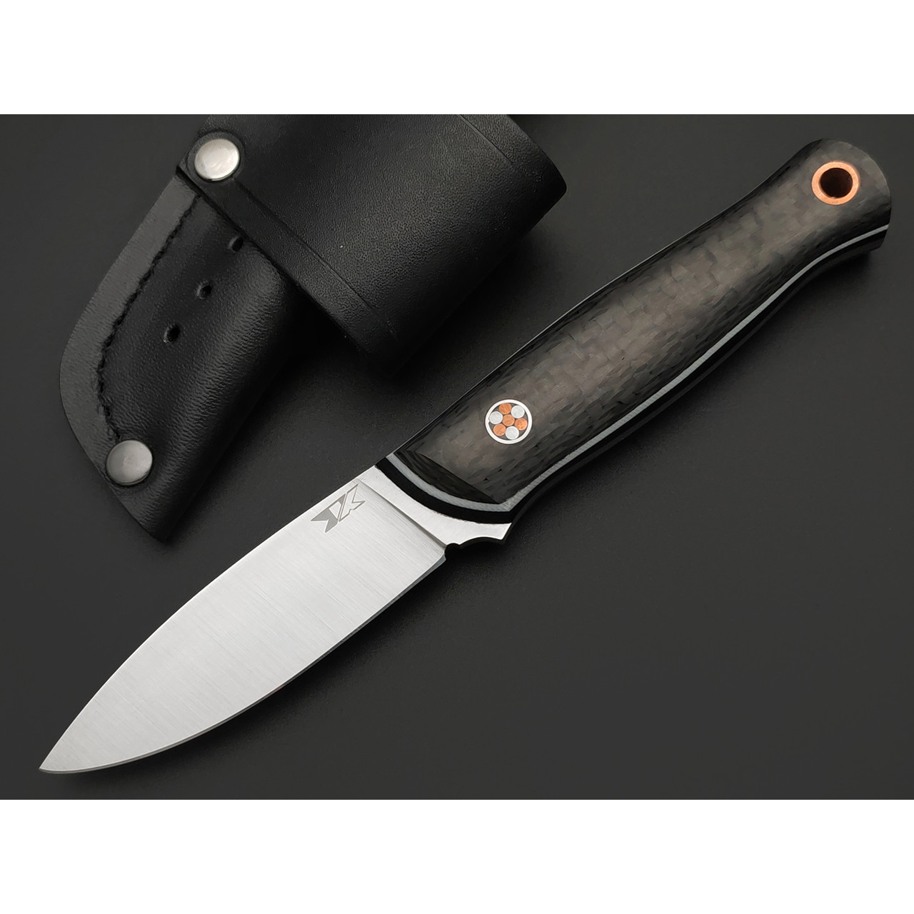 7 ножей нож Колибри сталь N690 satin, рукоять Carbon fiber, G10 white & black