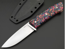 Кметь нож КМ-051 Кроха ЦМ сталь M390, рукоять Micarta chaotic, ножны Kydex