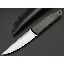 Кметь нож КМ-053 Финка ЦМ сталь 95Х18, рукоять Micarta grey, пины карбон