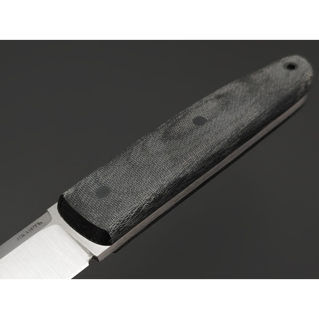Кметь нож КМ-053 Финка ЦМ сталь 95Х18, рукоять Micarta grey, пины карбон