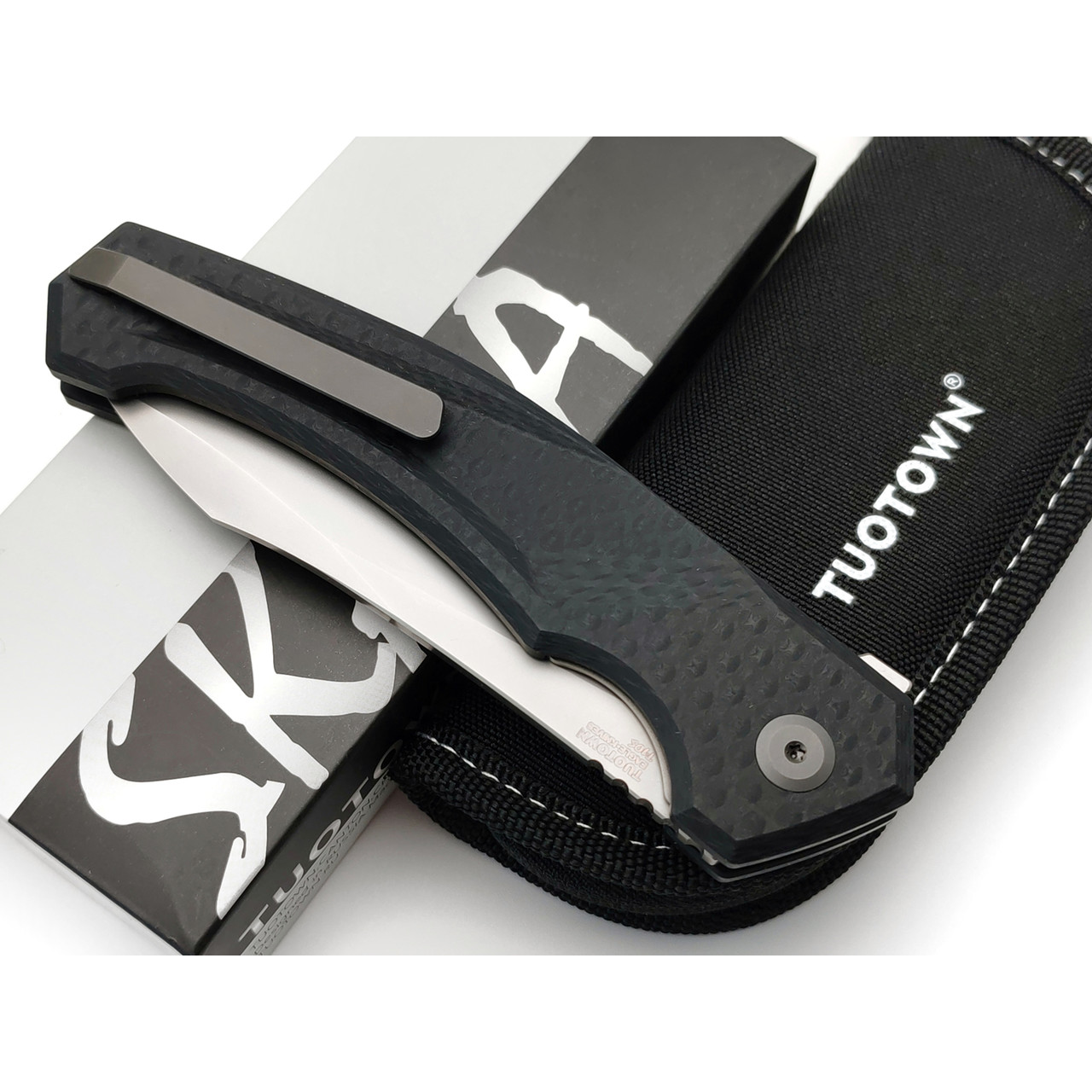 TuoTown и Eagle Knives складной нож Skala сталь T10S бид-бласт, рукоять G10-Карбон