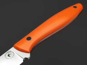 Apus Knives нож Paring Max сталь K110 satin, рукоять Micarta orange, пины карбон