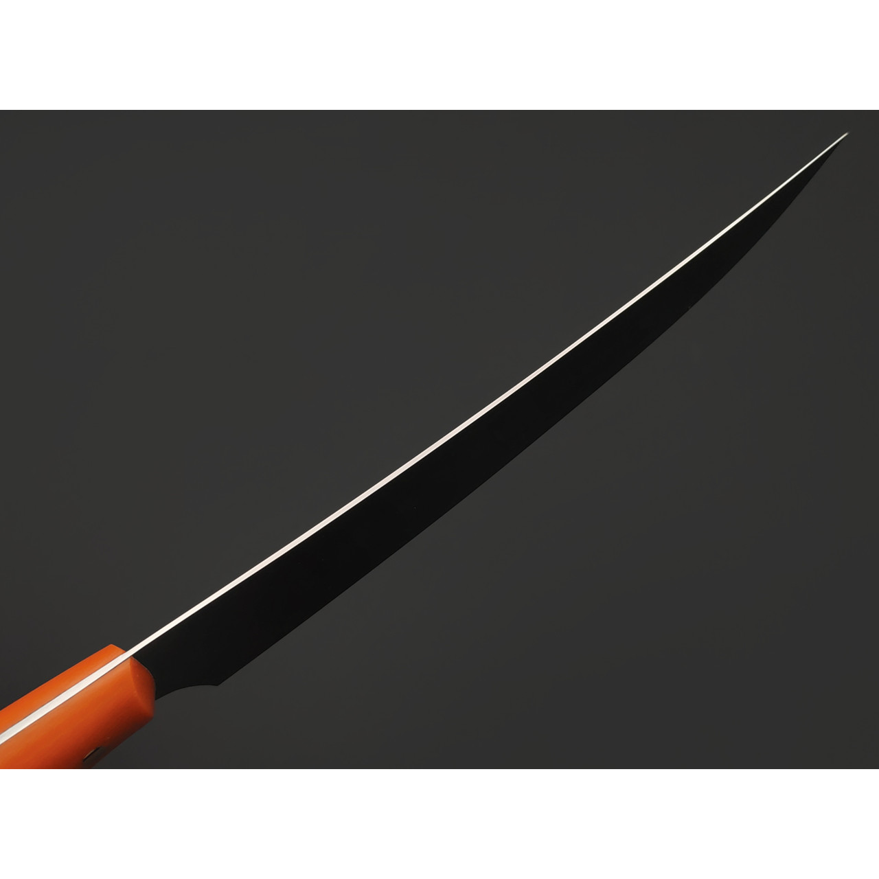 Товарищество Завьялова малый филейный нож №2 сталь N690, рукоять G10 orange
