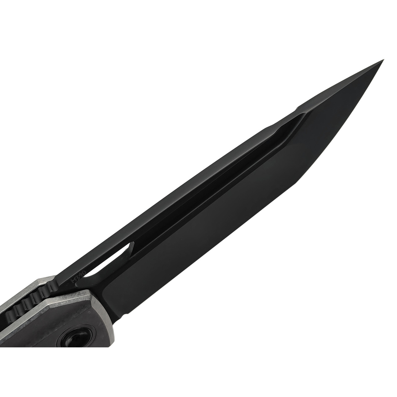 TuoTown складной нож Doroda Limited Edition TDR-MKB сталь M390 Black PVD, рукоять Crystal titanium grey