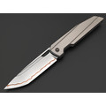 TuoTown складной нож Doroda TDR-SSM сталь Laminated SLD-Copper, рукоять Titanium TC4 Grey