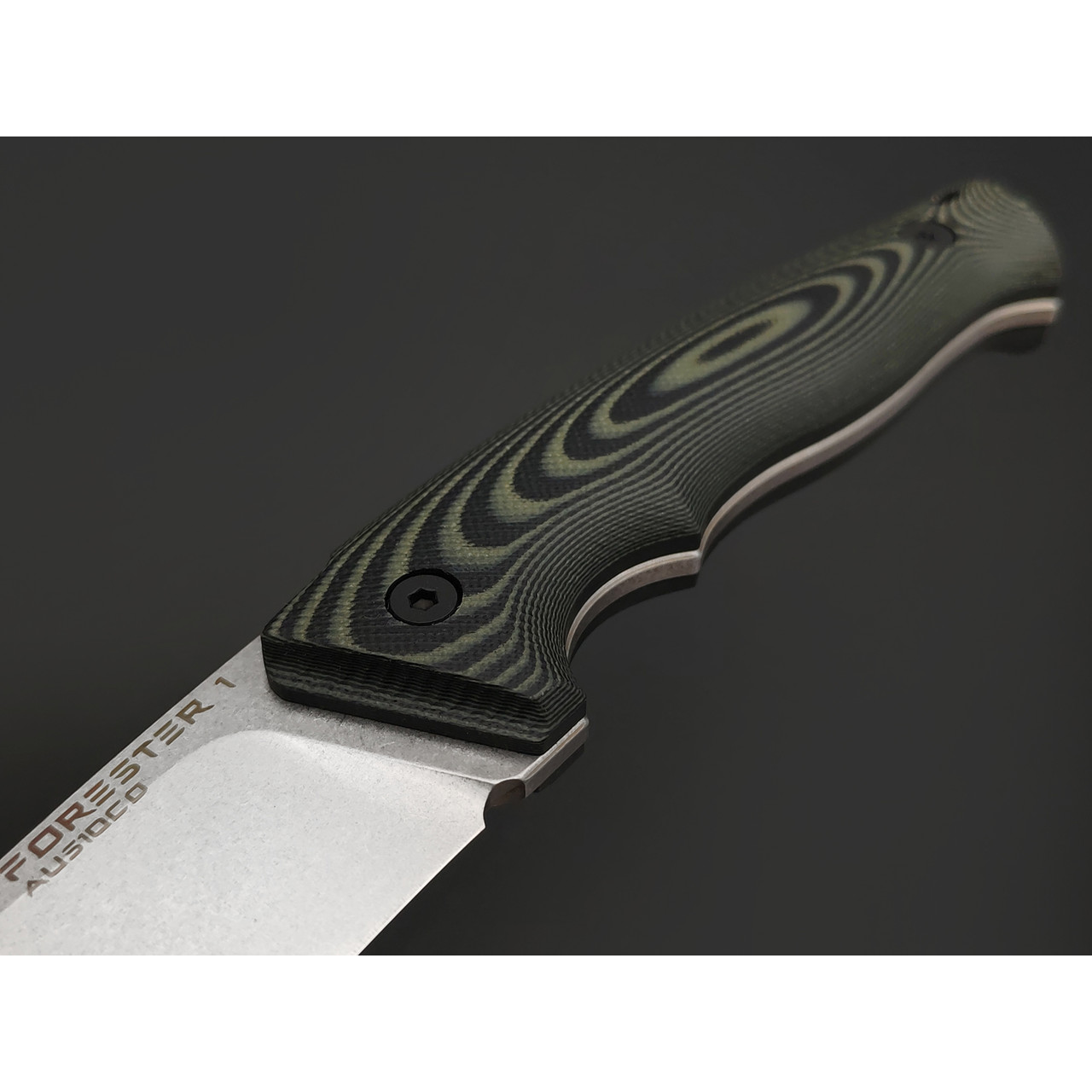 Eagle Knives нож Forester 1 сталь Aus10Co стоунвош, рукоять G10 black & green, ножны Kydex