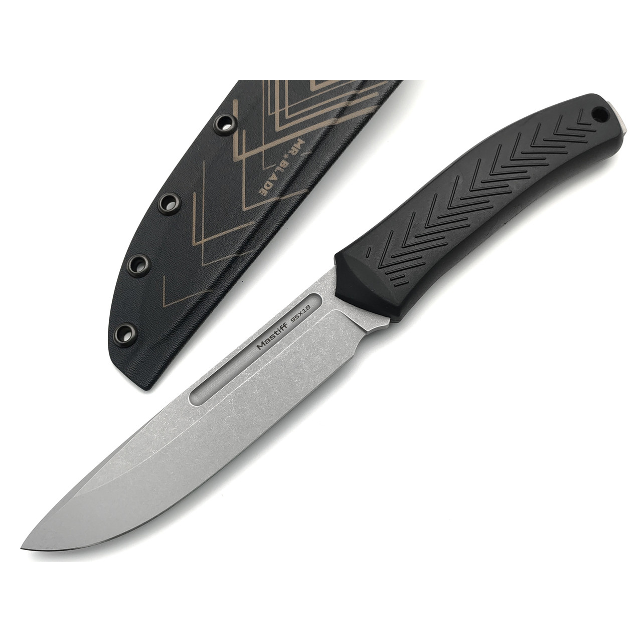 Mr.Blade нож Mastiff сталь 95Х18 стоунвош, рукоять Elastron black