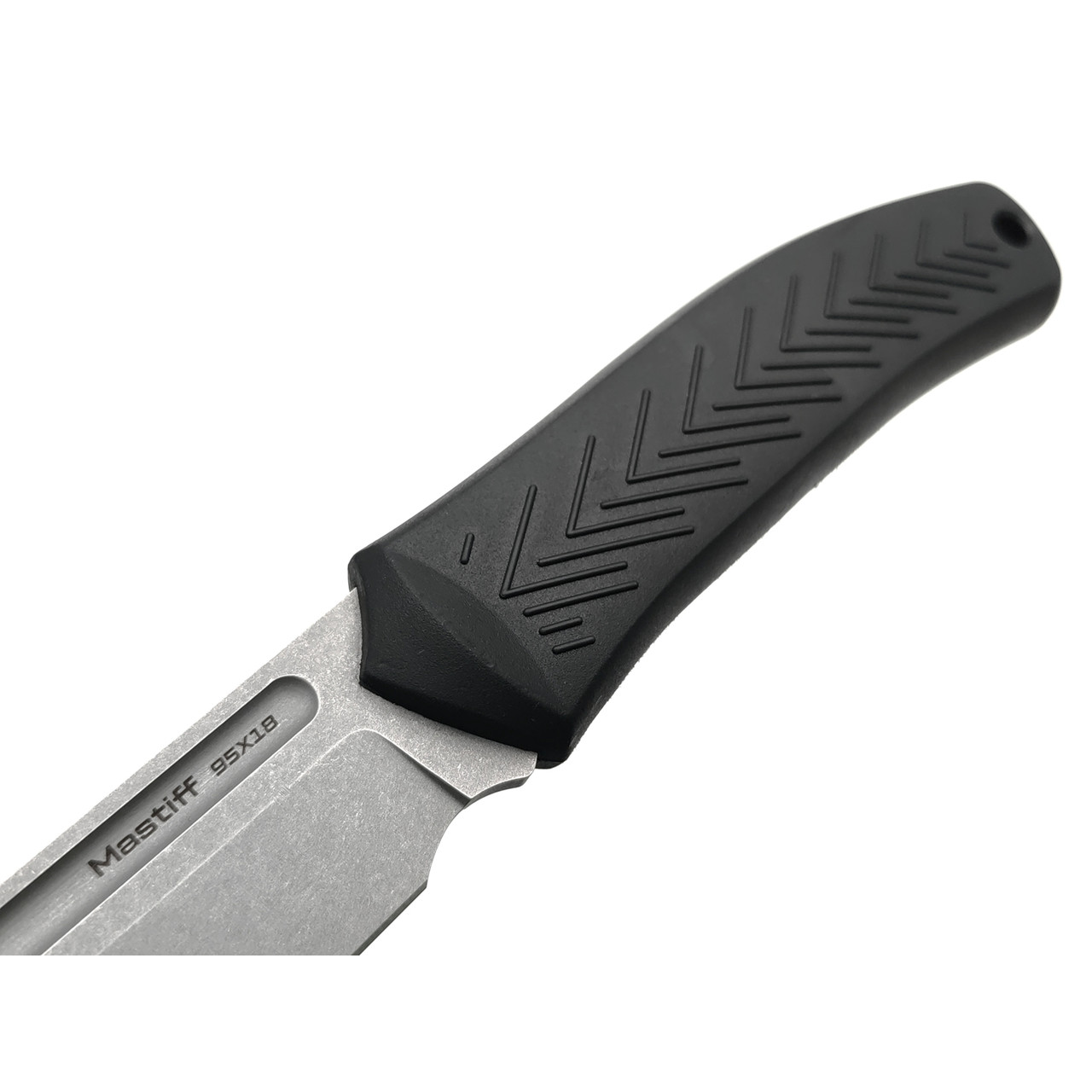 Mr.Blade нож Mastiff сталь 95Х18 стоунвош, рукоять Elastron black