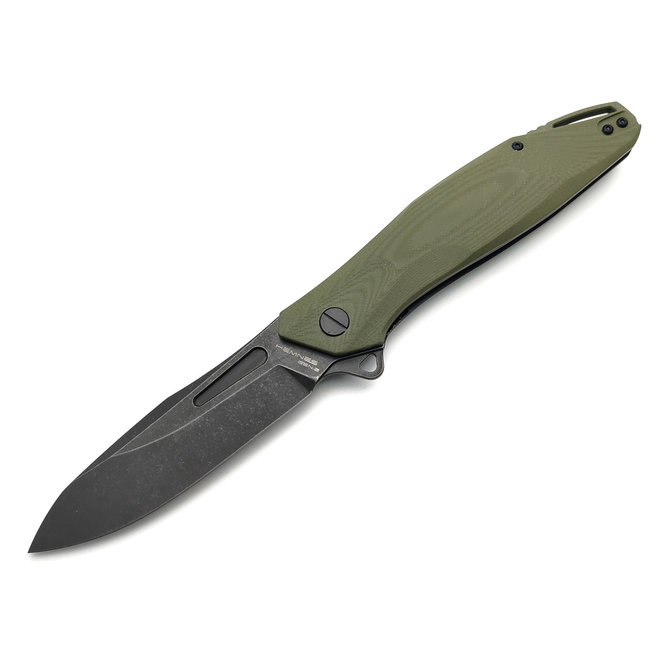 Mr.Blade складной нож Hemnes Gen.2 сталь D2 блэквош, рукоять G10 olive