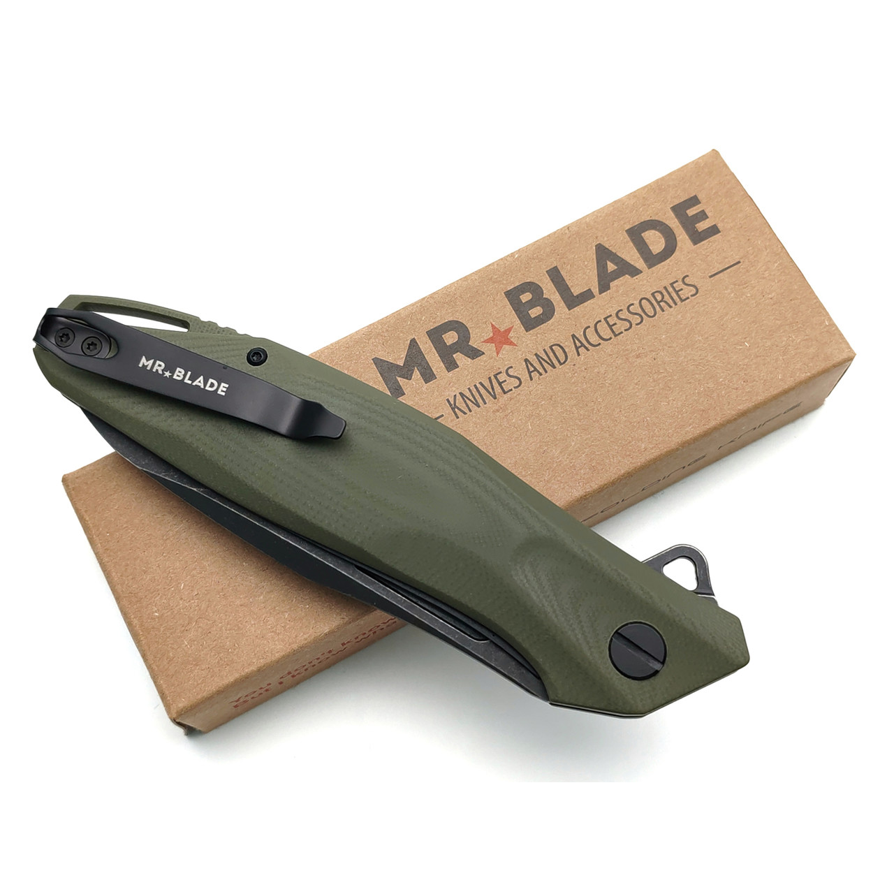 Mr.Blade складной нож Hemnes Gen.2 сталь D2 блэквош, рукоять G10 olive