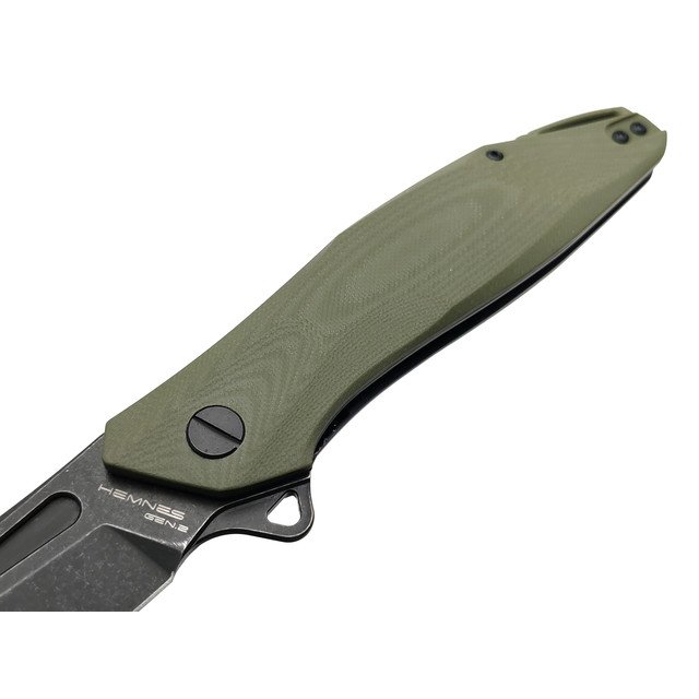 Mr.Blade складной нож Hemnes Gen.2 сталь D2 блэквош, рукоять G10 olive