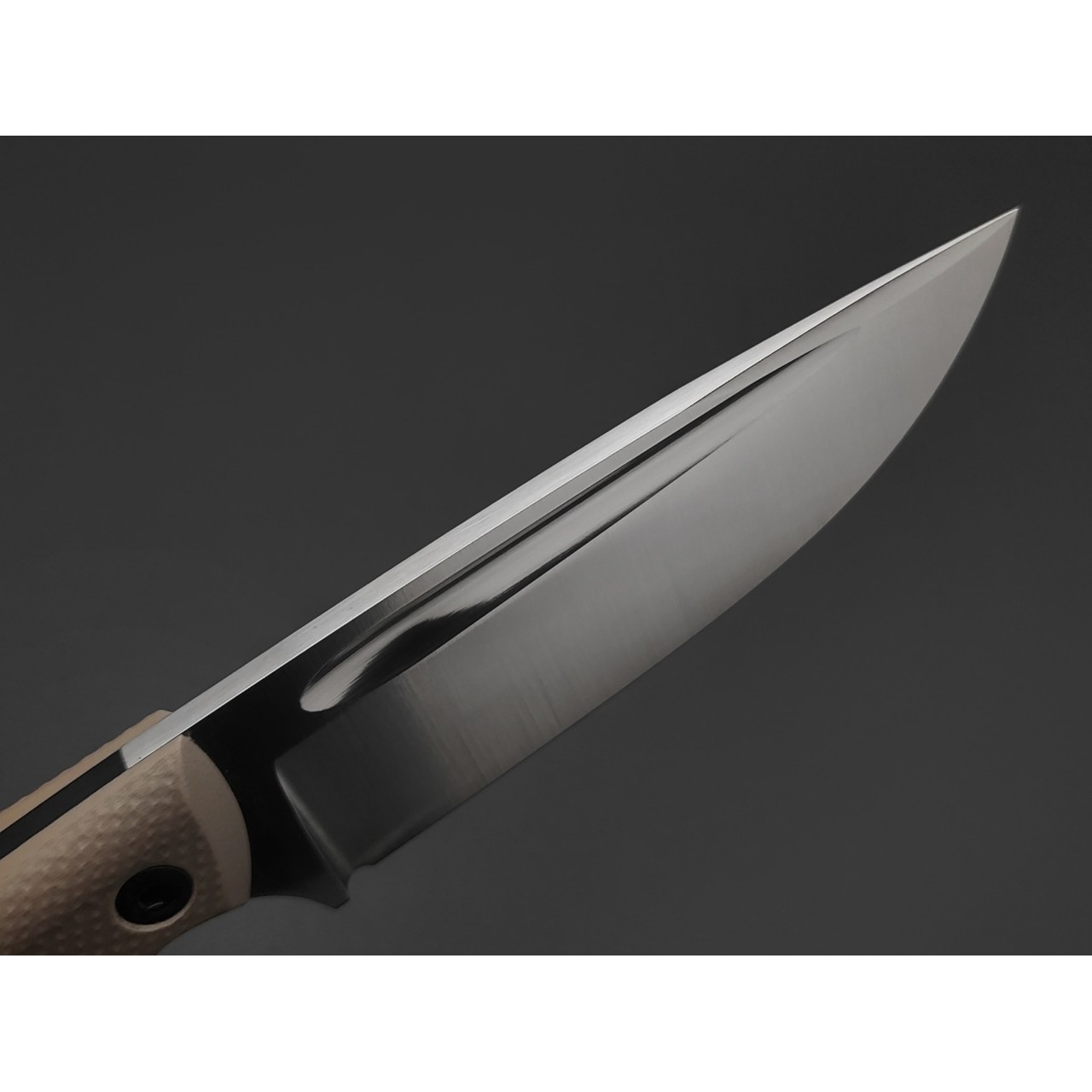 Град Горький нож Райбек №1 сталь Elmax satin, рукоять G10 tan & black