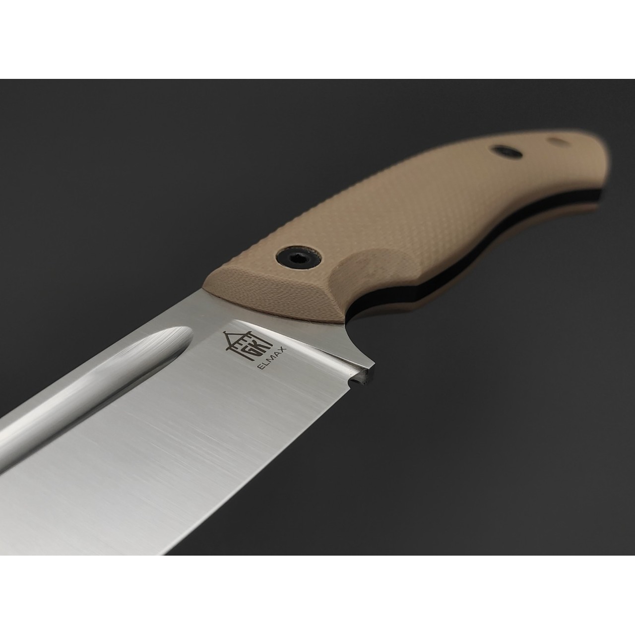 Град Горький нож Райбек №1 сталь Elmax satin, рукоять G10 tan & black