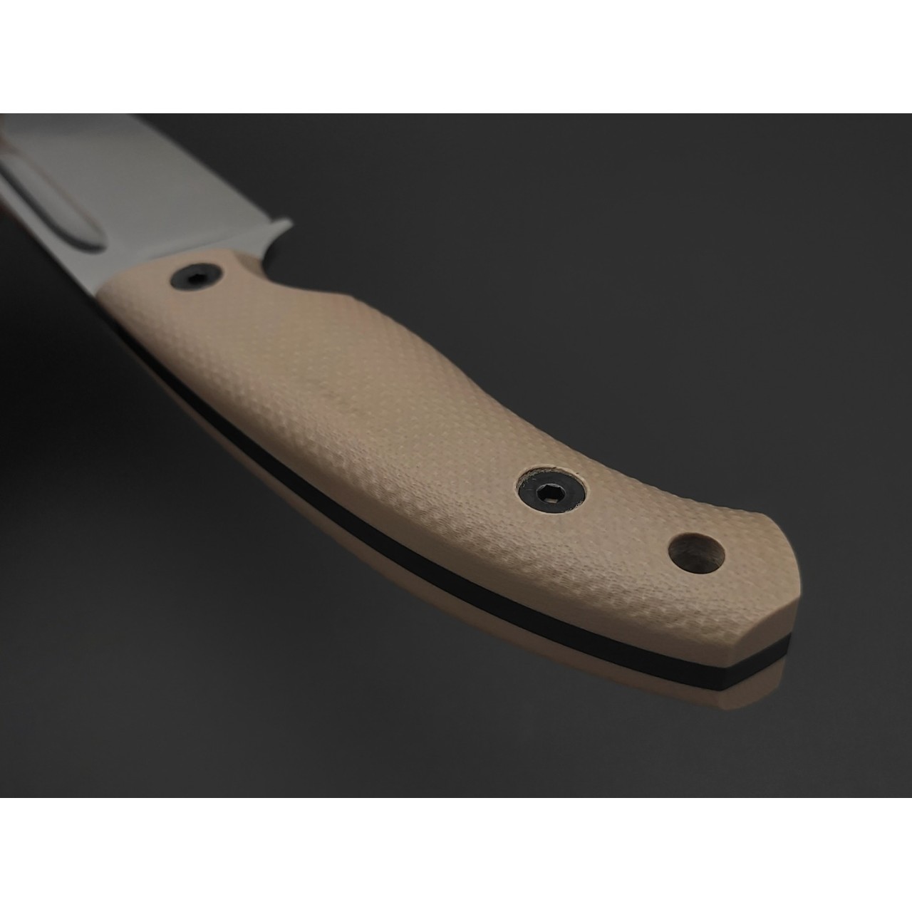 Град Горький нож Райбек №1 сталь Elmax satin, рукоять G10 tan & black