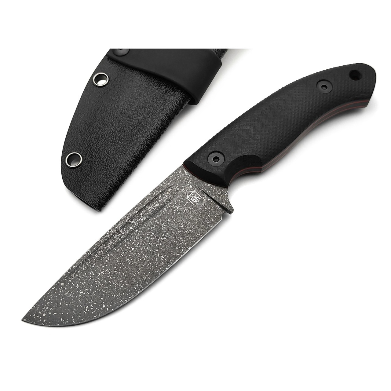 Град Горький нож Райбек №1 сталь PGK травление, рукоять G10 black & red