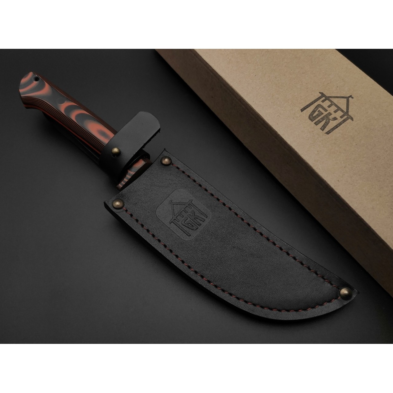 Град Горький нож Пчак малый, сталь VG-10 satin, рукоять G10 black & orange