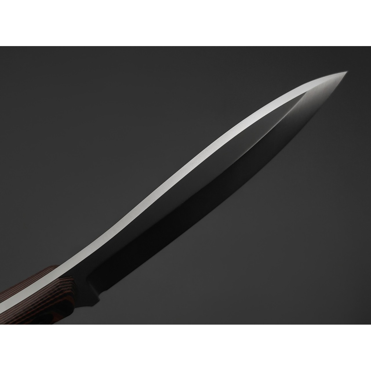 Град Горький нож Канадец сталь Aus-10Co satin, рукоять G10 black & orange