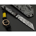 Волчий Век нож Техно Сечень Custom сталь M390 WA худ. травление, рукоять Carbon fiber chaotic silver, G10, пины карбон