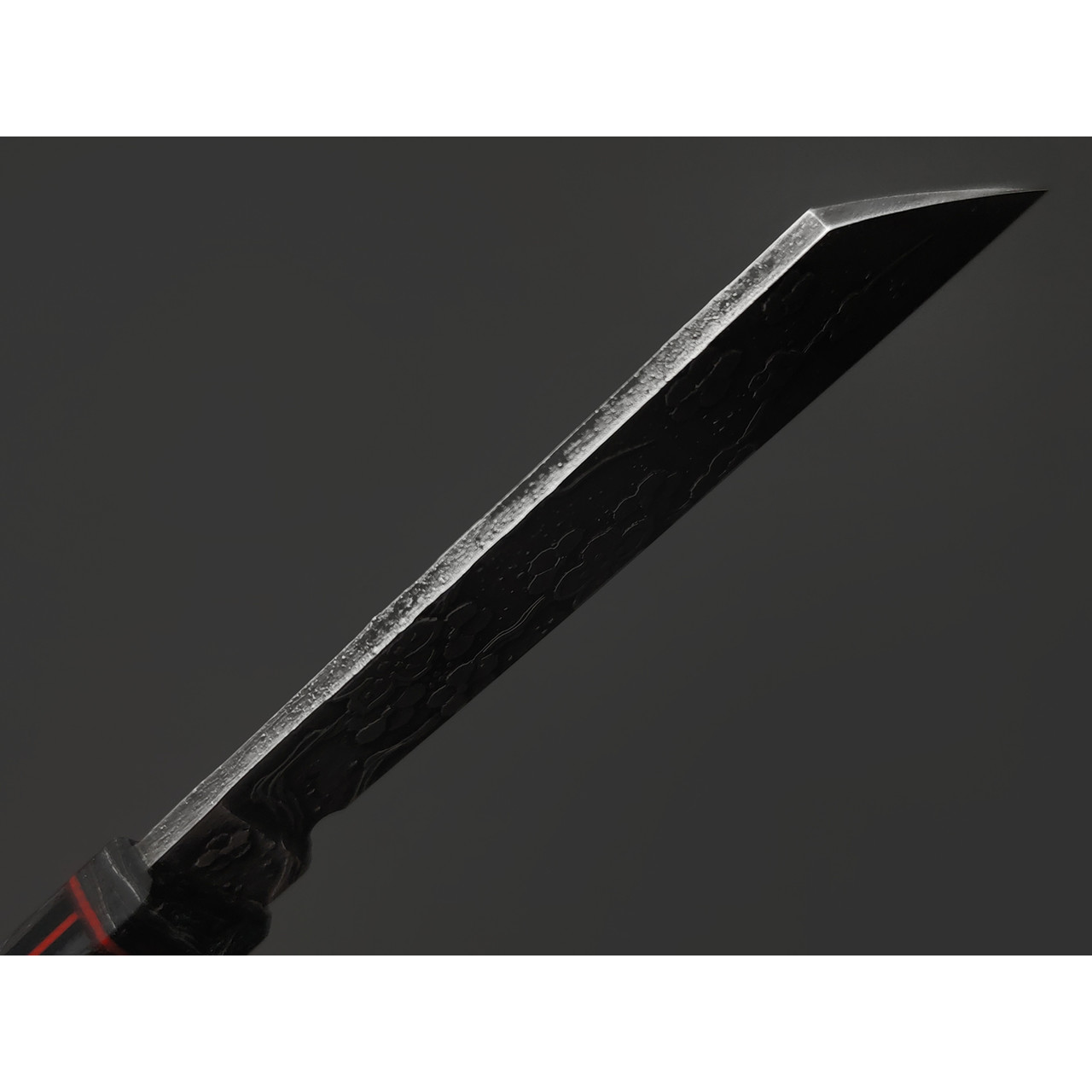 Волчий Век нож Техно Сечень Custom сталь M390 WA худ. травление, рукоять Carbon fiber chaotic silver, G10, пины карбон