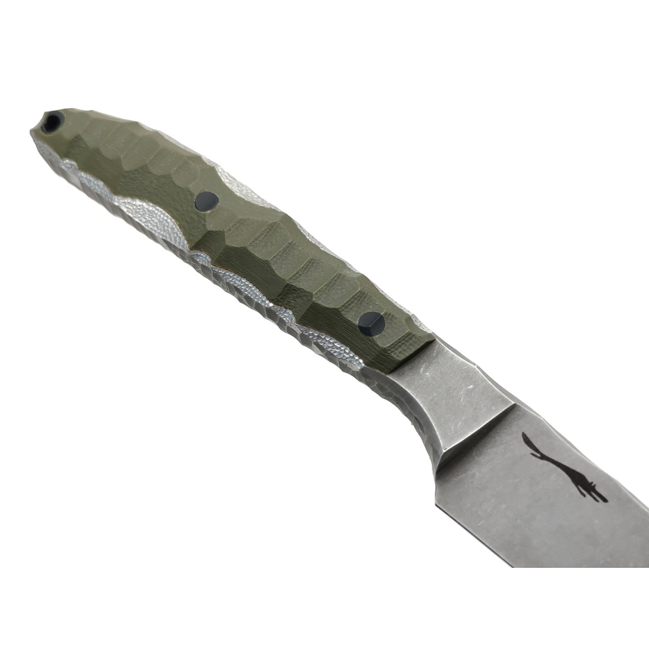 Волчий Век нож Сечень Brutal Concept сталь D2 WA стоунвош, рукоять G10, пины карбон