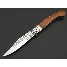 Pirat складной нож Лев B636 сталь 65Х13, рукоять Дерево палисандр