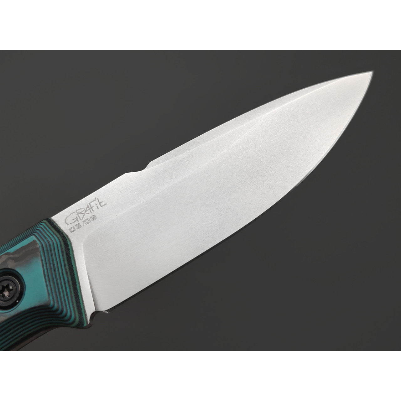 БРК нож Шиповник сталь M390 бб, рукоять Карбон бирюзовый