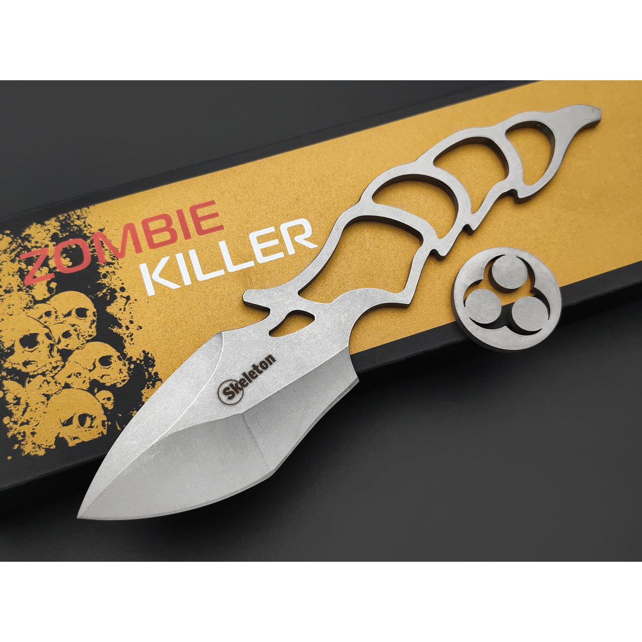 Mr.Blade нож Skeleton Zombie Killer сталь Aus-8 стоунвош, рукоять сталь