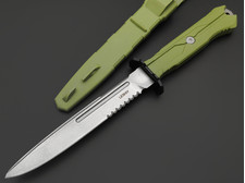 Mr.Blade нож Leshiy serrated сталь Aus-8 stonewash, рукоять Elastron green