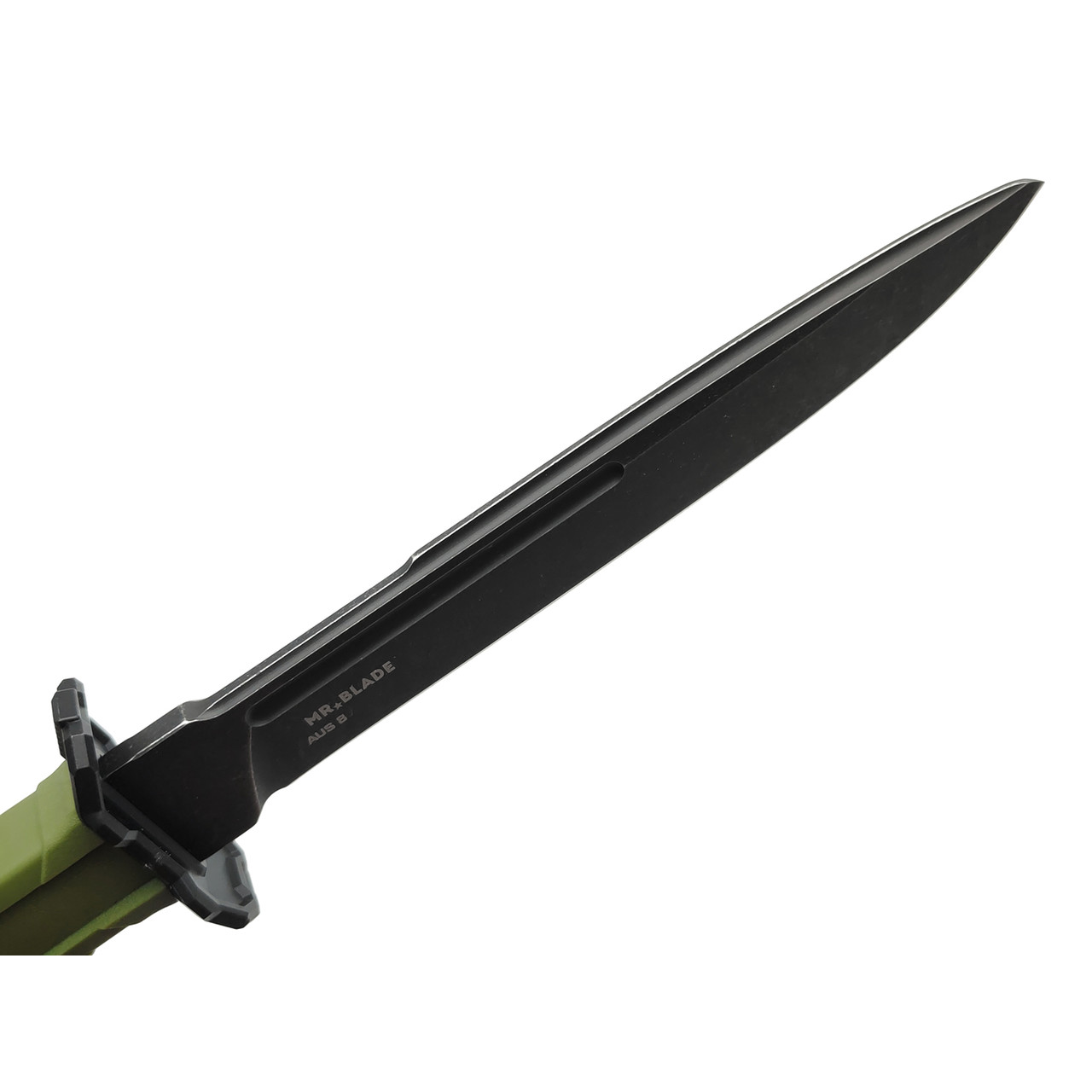 Mr.Blade нож Leshiy сталь Aus-8 блэквош, рукоять Эластрон зелёный