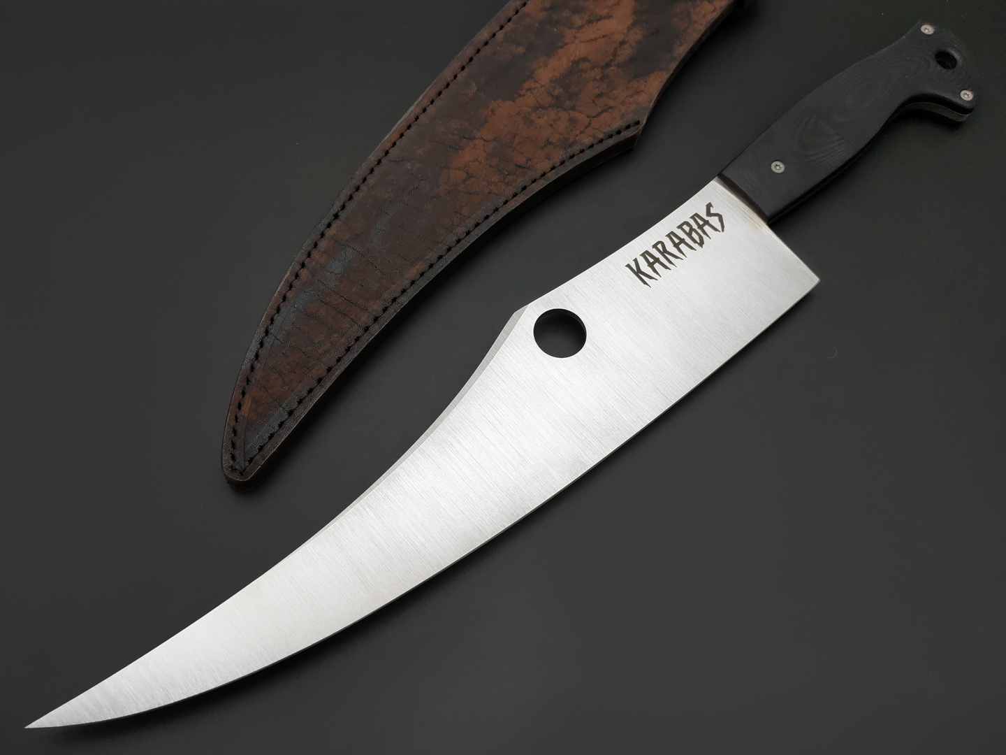 Barmaley Knives нож Karabas сталь Aus10 satin, рукоять G10 black