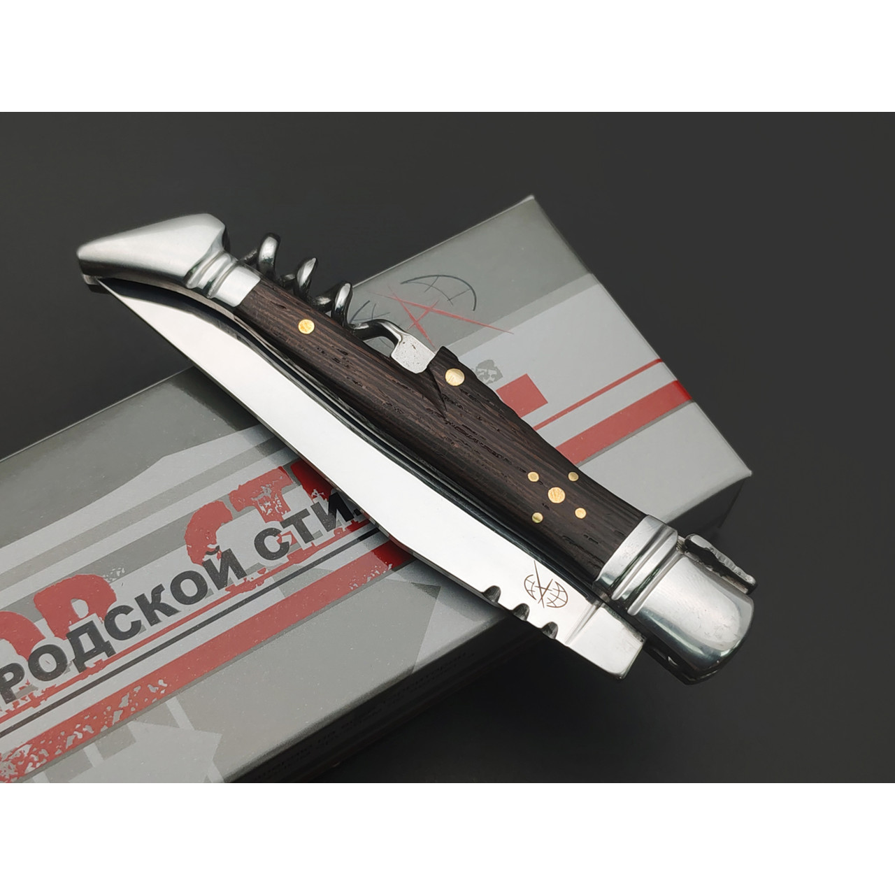 Pirat складной нож Корсика F17K-P сталь 40Х13, рукоять Дерево венге