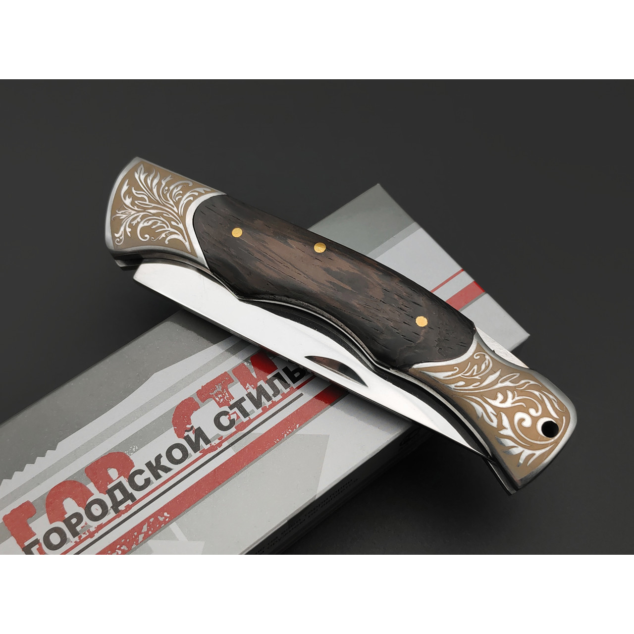 Pirat складной нож Странник S168 сталь 65Х13, рукоять Дерево венге