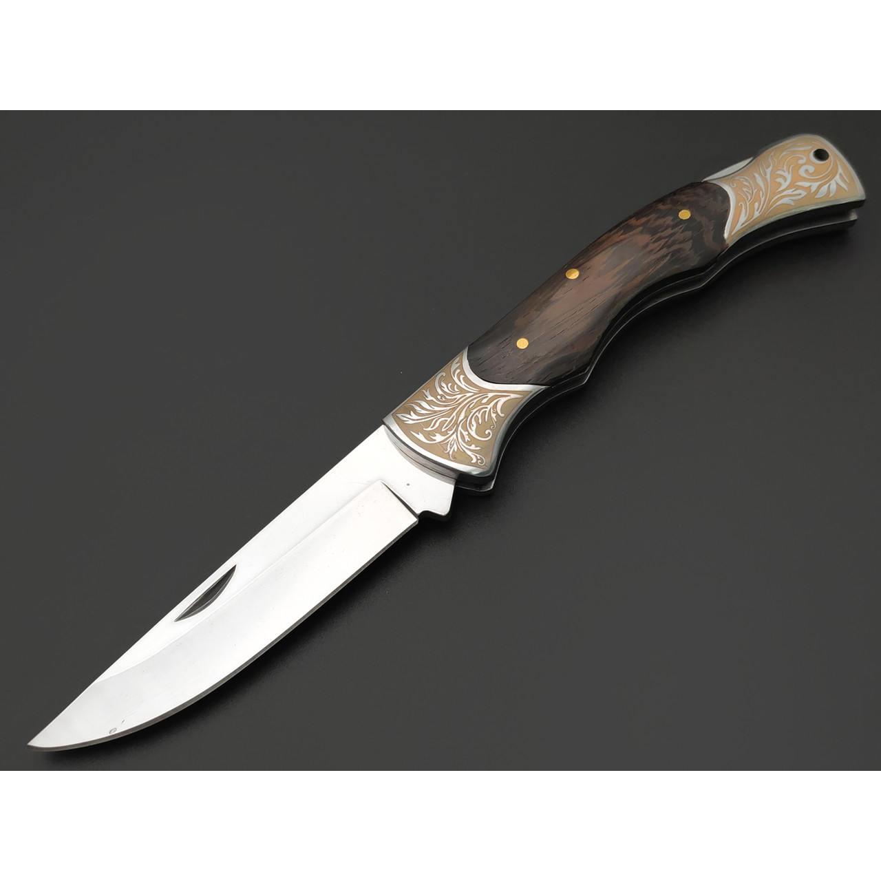 Pirat складной нож Странник S168 сталь 65Х13, рукоять Дерево венге