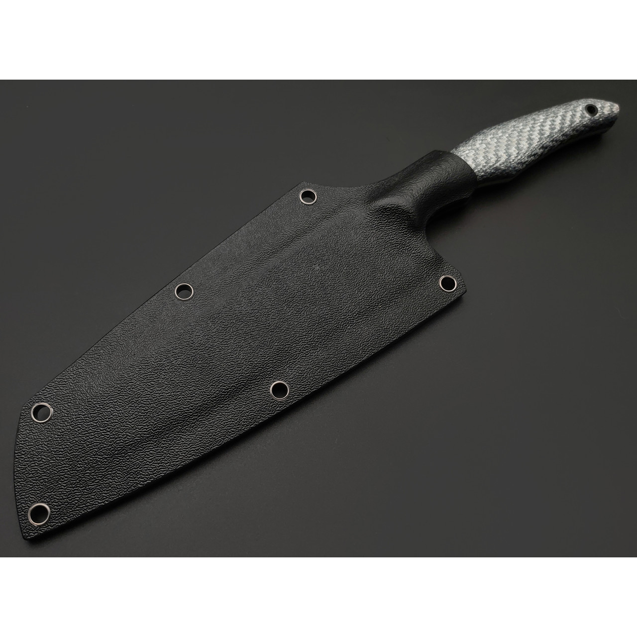 Neyris Knives нож кухонный Шрапнель Т, сталь Lomax ручной сатин, рукоять Silver Twill, пины карбон