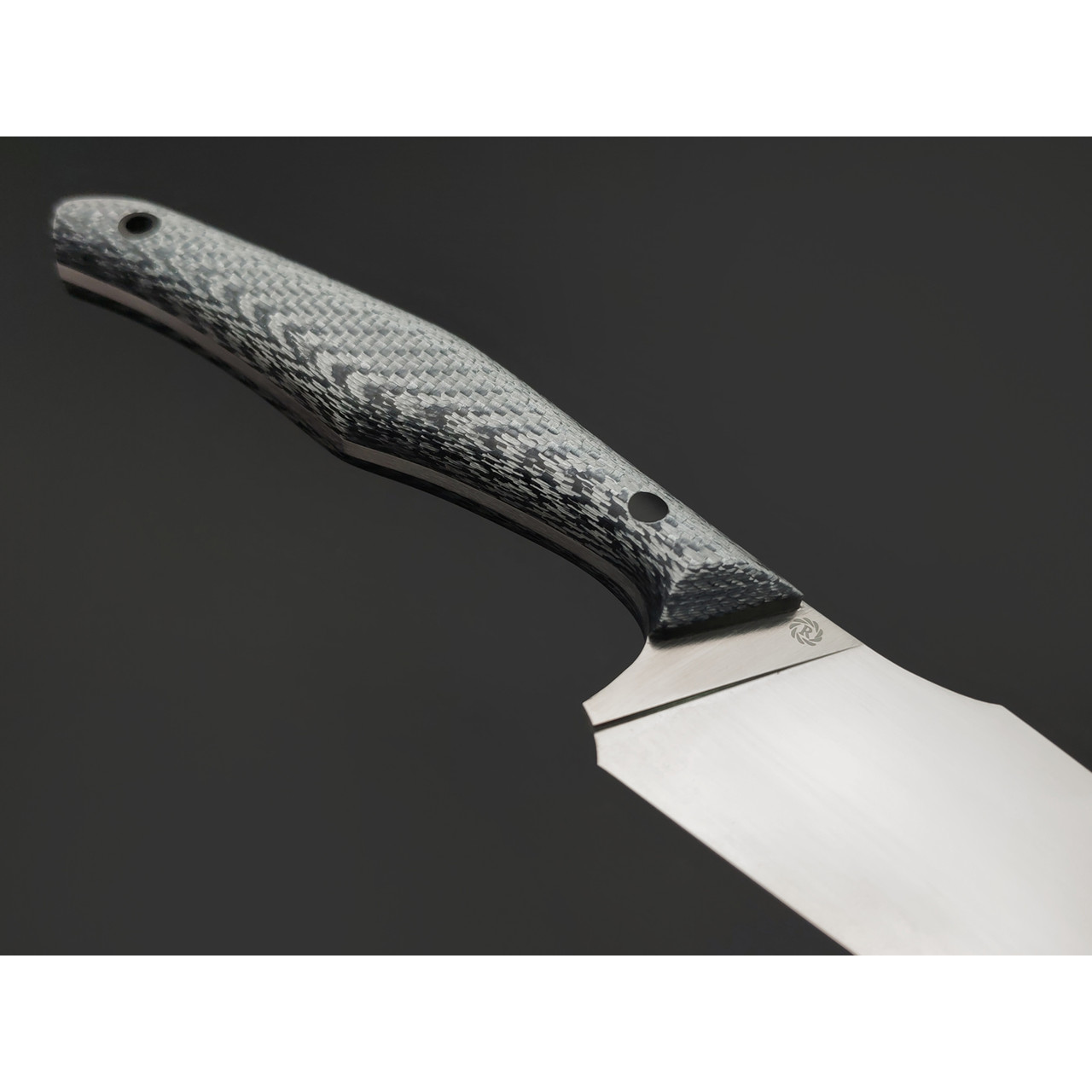 Neyris Knives нож кухонный Шрапнель Т, сталь Lomax ручной сатин, рукоять Silver Twill, пины карбон