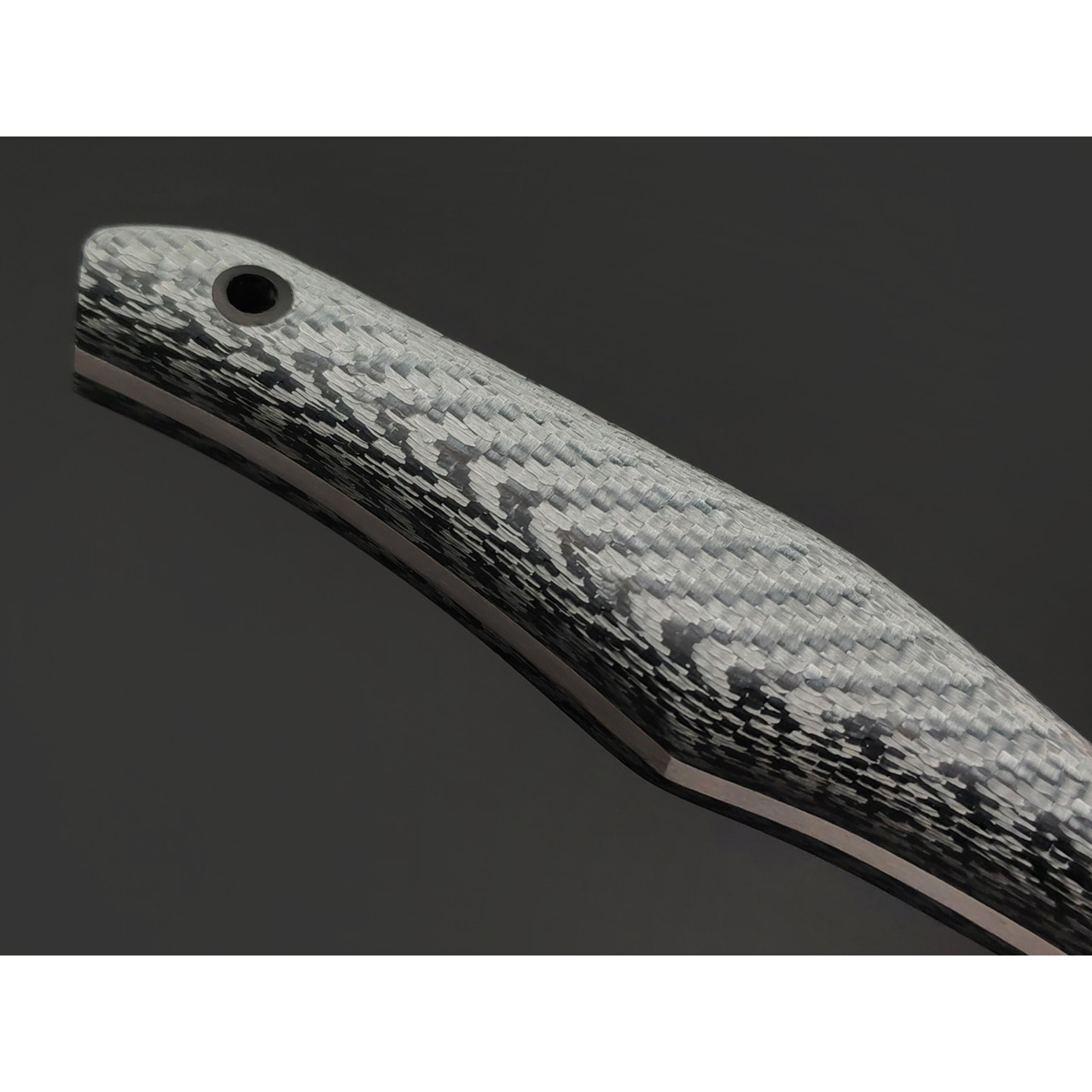 Neyris Knives нож кухонный Шрапнель Т, сталь Lomax ручной сатин, рукоять Silver Twill, пины карбон