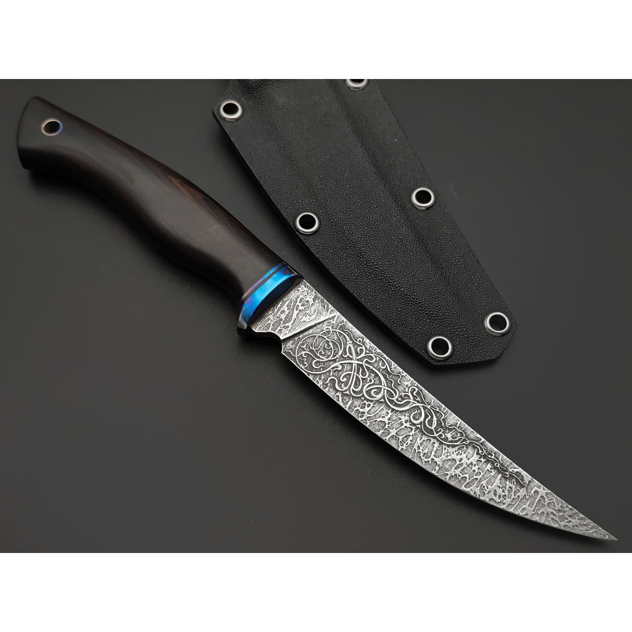 Neyris Knives нож Перс сталь CPM S125V худ. травление, рукоять Дерево гренадил, титан