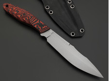 Neyris Knives нож Химера сталь N690 stonewash, рукоять G10 black & red