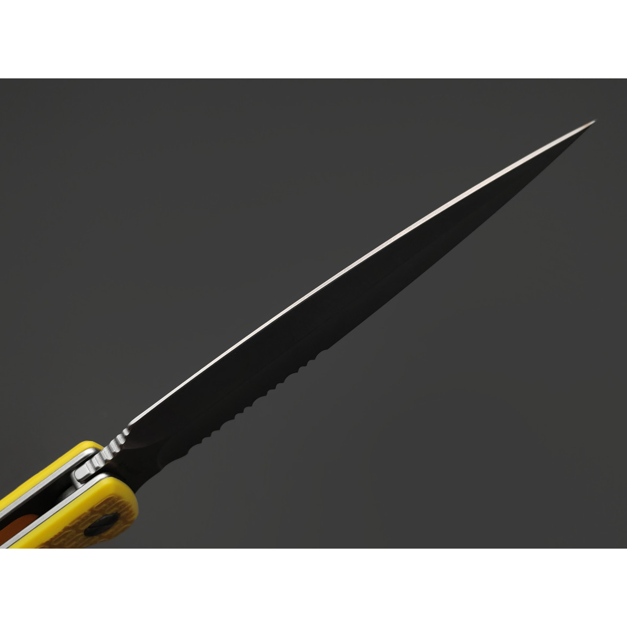 Daggerr нож Vendetta Yellow Serrated SW DL сталь 8Cr14MoV стоунвош, рукоять FRN yellow